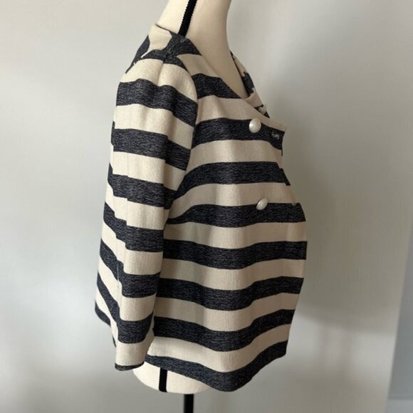 Striped Blazer with Pearl Detail - Picture 12 of 14